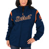 Detroit Tigers Majestic Women's On-Field Full-Zip Thermal Jacket - Navy/Orange
