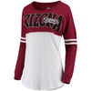 Arizona Coyotes 5th & Ocean by New Era Women's Baby Jersey Long Sleeve Crew T-Shirt - White/Garnet