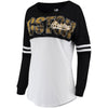Boston Bruins 5th & Ocean by New Era Women's Baby Jersey Long Sleeve Crew T-Shirt - White/Black