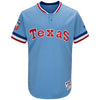 Texas Rangers Majestic 1977 Turn Back the Clock Authentic Team Jersey - Light Blue