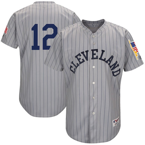 Francisco Lindor Cleveland Indians Majestic 1917 Turn Back the Clock Authentic Player Jersey - Gray