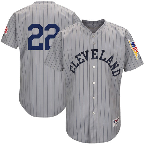 Jason Kipnis Cleveland Indians Majestic 1917 Turn Back the Clock Authentic Player Jersey - Gray