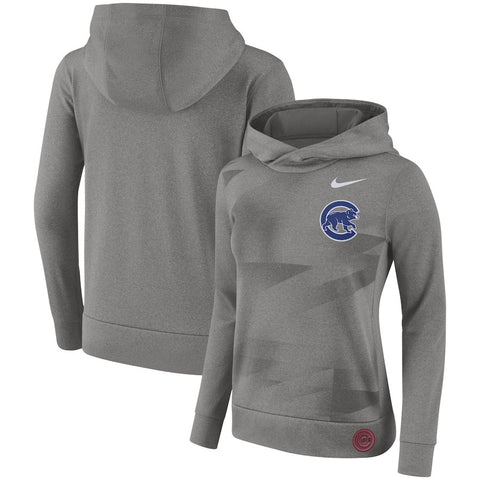 Chicago Cubs Women's Performance Pullover Hoodie - Heathered Gray