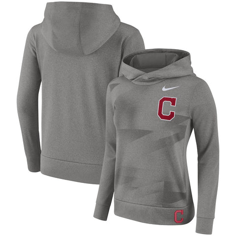 Cleveland Indians Women's Performance Pullover Hoodie - Gray