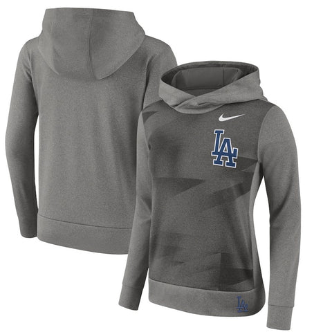 Los Angeles Dodgers Women's Performance Pullover Hoodie - Gray