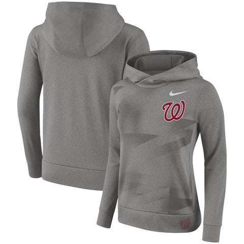 Washington Nationals Women's Performance Pullover Hoodie - Heathered Gray