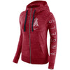 Los Angeles Angels Women's Vintage Full-Zip Hoodie - Red