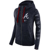 Atlanta Braves Women's Vintage Full-Zip Hoodie - Navy