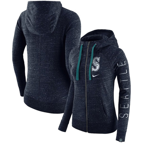 Seattle Mariners Women's Vintage Full-Zip Hoodie - Navy