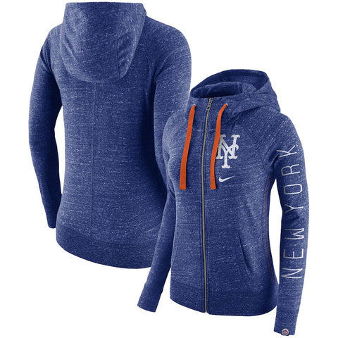 New York Mets Women's Vintage Full-Zip Hoodie - Royal