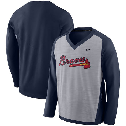 Atlanta Braves Performance Pullover Windshirt - Gray