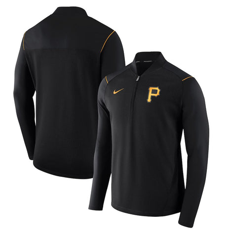 Pittsburgh Pirates Elite Performance Half-Zip Pullover Jacket - Black