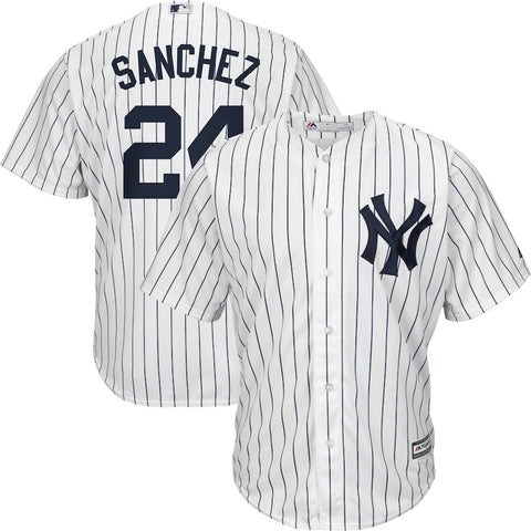 Gary Sanchez New York Yankees Majestic Big & Tall Home Cool Base Player Jersey - White/Navy