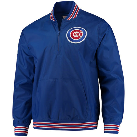 Chicago Cubs Mitchell & Ness Quarter-Zip Pullover Jacket