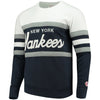 New York Yankees Mitchell & Ness Coaches Crew Neck Sweatshirt - Navy