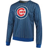 Chicago Cubs Pinstripe Crew Neck Pullover - Royal