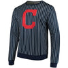 Cleveland Indians Pinstripe Crew Neck Pullover - Navy