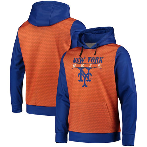 New York Mets Cooperstown Collection Pullover Hoodie - Orange/Royal