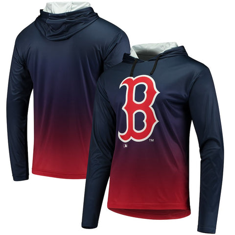 Boston Red Sox Gradient Pullover Hooded Sweatshirt - Navy