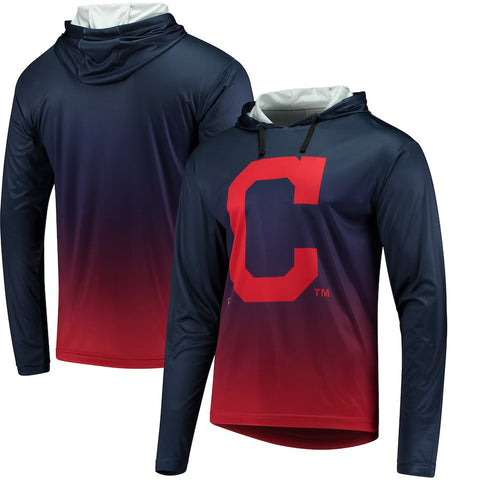 Cleveland Indians Gradient Pullover Hooded Sweatshirt - Navy