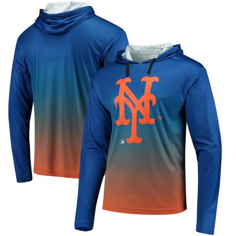 New York Mets Gradient Pullover Hooded Sweatshirt - Royal