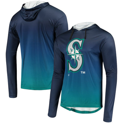 Seattle Mariners Gradient Pullover Hooded Sweatshirt - Navy