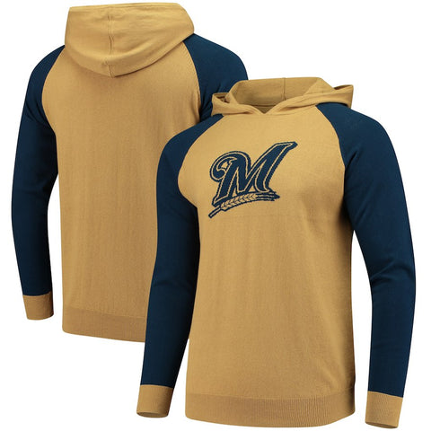 Milwaukee Brewers Team Logo Pullover Hoodie - Gold