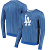 Los Angeles Dodgers Pinstripe Crew Neck Pullover - Royal