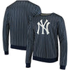 New York Yankees Pinstripe Crew Neck Pullover - Navy