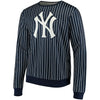 New York Yankees Pinstripe Crew Neck Pullover - Navy