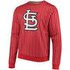 St. Louis Cardinals Pinstripe Crew Neck Pullover - Red