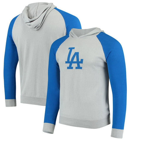 Los Angeles Dodgers Team Logo Pullover Hoodie - Gray