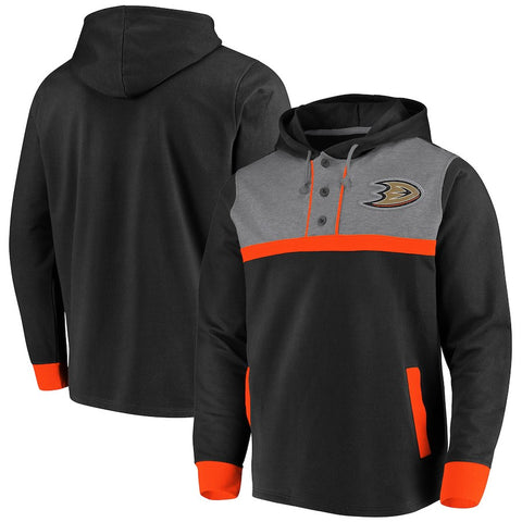 Anaheim Ducks   True Classics 3-Button Pullover Hoodie