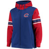 Chicago Cubs   Women's Plus Size Iconic Fleece Full-Zip Hoodie
