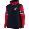 Cleveland Indians   Women's Plus Size Iconic Fleece Full-Zip Hoodie