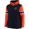 Detroit Tigers   Women's Plus Size Iconic Fleece Full-Zip Hoodie