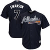 Dansby Swanson Atlanta Braves Majestic Big & Tall Alternate Cool Base Player Jersey - Navy