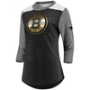 Boston Bruins   Women's Iconic Tri-Blend 3/4-Sleeve T-Shirt