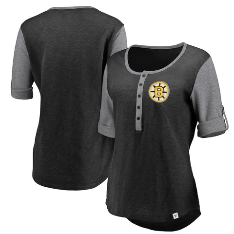 Boston Bruins   Women's True Classics Henley T-Shirt