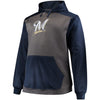 Milwaukee Brewers Majestic Fleece Hoodie - Charcoal/Navy