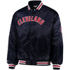 Cleveland Indians Majestic Big & Tall Satin Full-Button Jacket - Navy