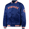 New York Mets Majestic Big & Tall Satin Full-Button Jacket - Royal