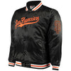 San Francisco Giants Majestic Big & Tall Satin Full-Button Jacket - Black