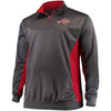 Atlanta Braves Majestic Fleece Pullover Quarter-Zip Jacket - Charcoal/Red