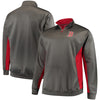 Boston Red Sox Majestic Fleece Pullover Quarter-Zip Jacket - Charcoal/Red
