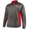 Boston Red Sox Majestic Fleece Pullover Quarter-Zip Jacket - Charcoal/Red