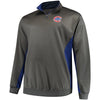 Chicago Cubs Majestic Fleece Pullover Quarter-Zip Jacket - Charcoal/Royal