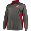 Cleveland Indians Majestic Fleece Pullover Quarter-Zip Jacket - Charcoal/Red