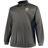 Detroit Tigers Majestic Fleece Pullover Quarter-Zip Jacket - Charcoal/Navy