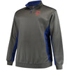 New York Mets Majestic Fleece Pullover Quarter-Zip Jacket - Charcoal/Royal